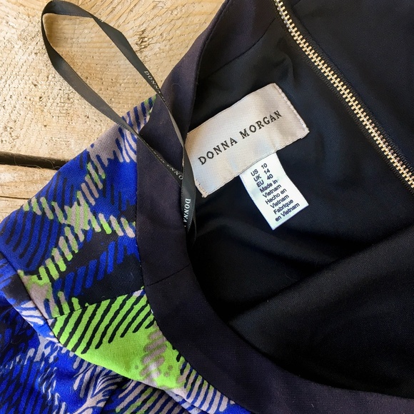 Donna Morgan Stitch Fix Geometric Blouson Dress 10 - Picture 4 of 6